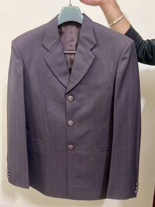 Men 2 Piece Woollen Like New Coat Mauve Colou