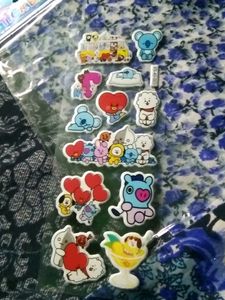 Cute BTS Bt21 13 Stickers 💜💜