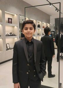 Boy's Formal Black Suit