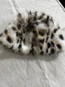 Animal Print Faux Fur floppy hat