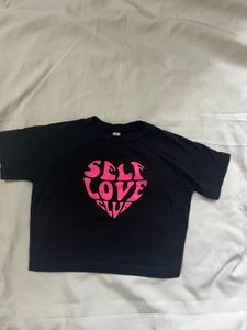 Self Love Club Tee Cropped Fitted  Tops