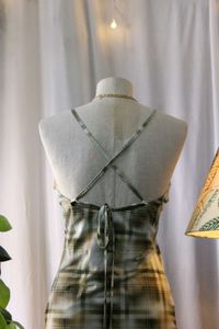 Green Plaid Mini Dress
