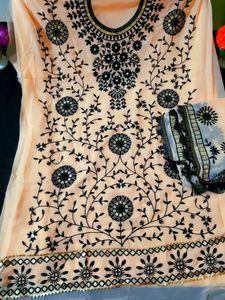 Beautiful Embroidery And Sequin Work Suit