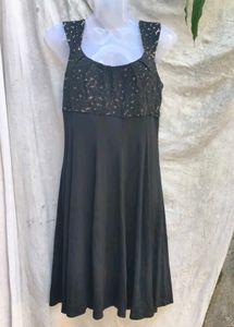 199. Black Sequin Dress
