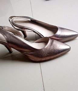Bata Pencil Heel ( Electra Pumps) color- Chrome