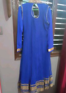 Blue Anarkali Suit Set