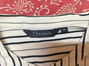 Stylish White Formal Shirt With Strips