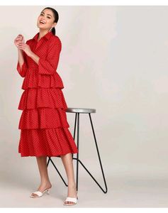 Flared Western Dress