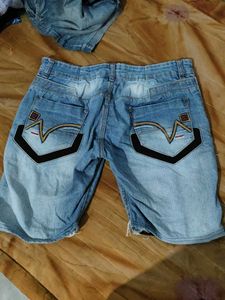 Distressed Denim Shorts