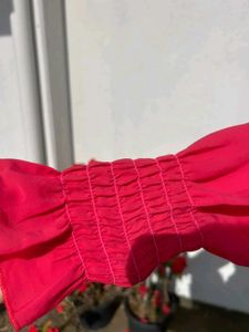 Chic Pink Smocked Blouse