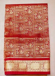 Elegant Red &amp; Turquoise Saree