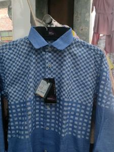 Blue Patterned Shirt
