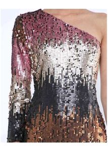 Project Eve One Shoulder Sequin Dress