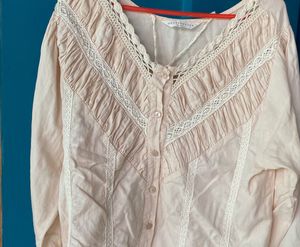 Lace Trimmed Blouse