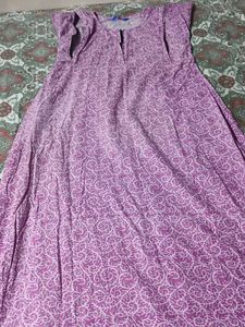 Purple Printed feeding nighty XXL