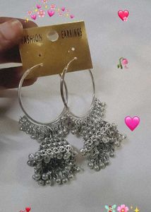 Silver Colour Jhumka For Women Latest Design