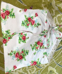 Floral Lace Trim Halter Top