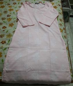Light Pink Printed Kurta