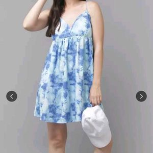 Blue Tie-Dye Sundress