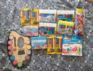 Combo Of Drawing Book &amp; Different Colours