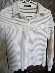 Shein Striped Button Down Shirt