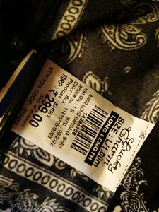 Black Printed Long Women&#39;s Shirt
