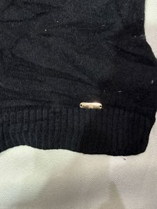 Black Turtleneck Knit Sweater