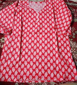 Red Printed Dress