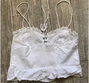 Bershka Powder Blue Lace Trim Cami Top