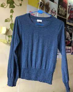 Blue Long Sleeve Top