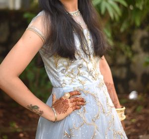 Beautiful Net Fabric Gown For Weddings