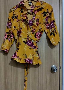 Floral Wrap Top