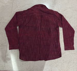 Burgundy Long Sleeve Button-Down