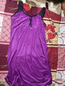 Purple Satin Nighty