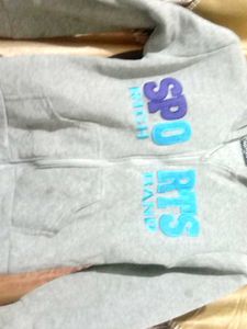 Boys Grey Sports Hoodie