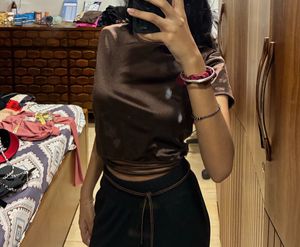 Brown Crop Top