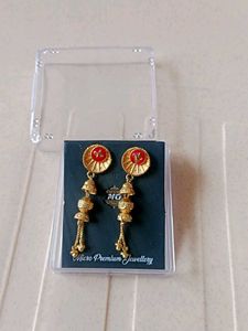 Elegant Gold-Tone Jhumka Earrings