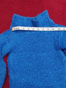 Blue Fuzzy Knit Sweater