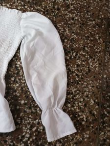 White Smocked Top