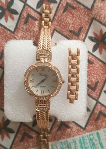 New With Tag Golden Diamond Watch