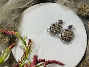 Elegant Silver & Gold Earrings