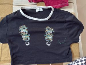 Dragon Graphic Crop Top