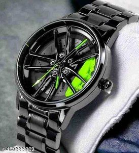 Stylish Black Watch ( Roataing Wheel ) Any Colour
