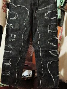 Distressed Black Jeans