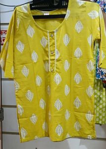 Elegant Short Yellow Kurta