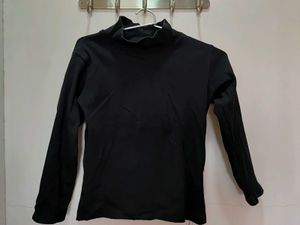 Polo Neck Black Top