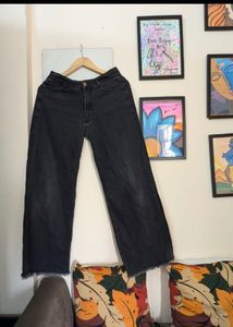 Charcoal Colour Jeans For Girls