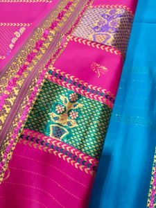 Blue &amp; Pink Ethnic Saree