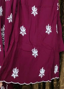 Cutwork Lucknowi Plazopair