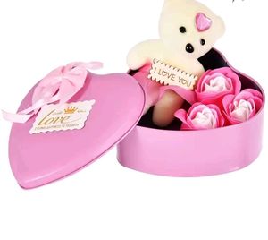 Soft Toy &amp; Artificial Flowers Gift Set